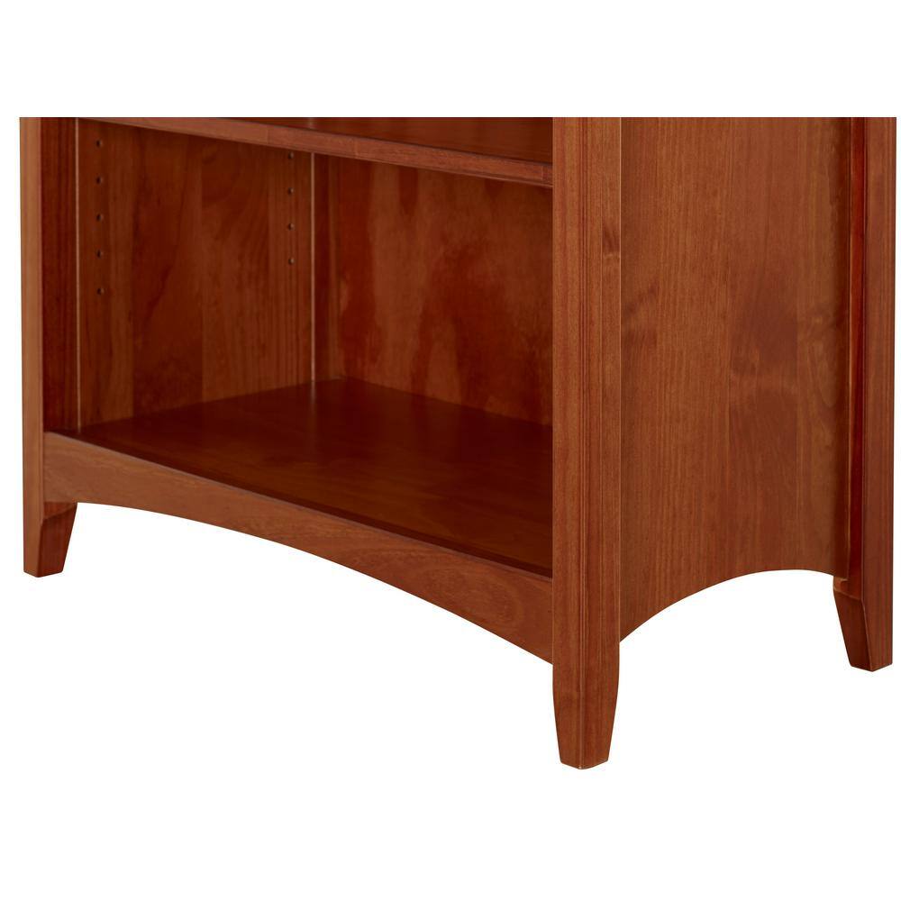 Camaflexi Shaker Style Cherry 48 in. H Solid Wood Bookcase SHK355