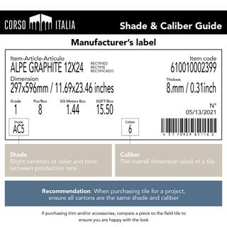 Corso Italia Ray Black 12 in. x 24 in. Porcelain Floor and Wall Tile (15.50 sq. ft.Case) 610010002822