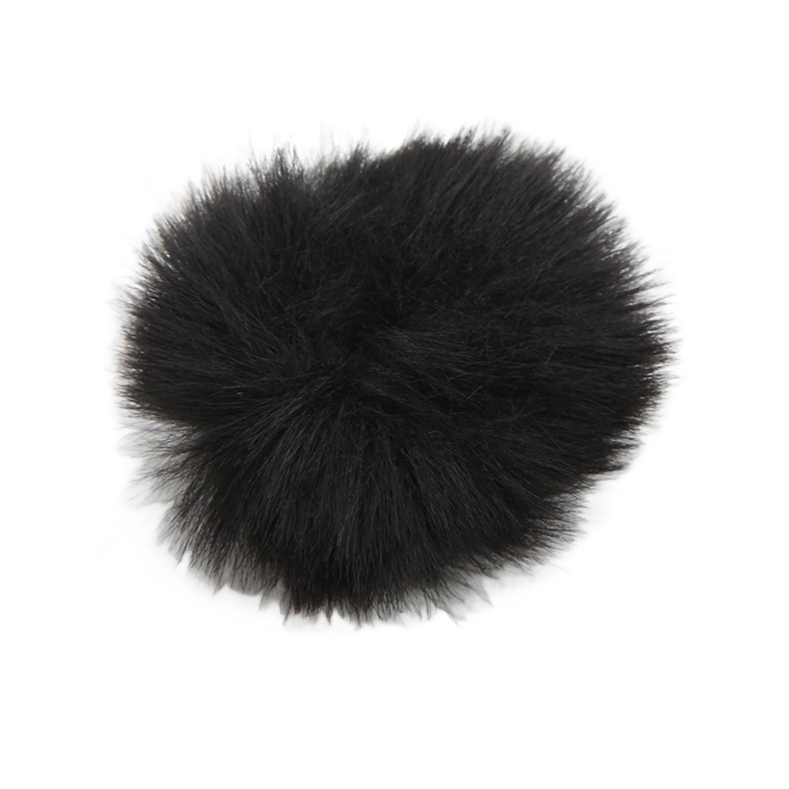 Lavalier Wind Muff Microphone Furry Windscreen Muff Lapel Microphone Cover 0.5cm / 0.2inblack
