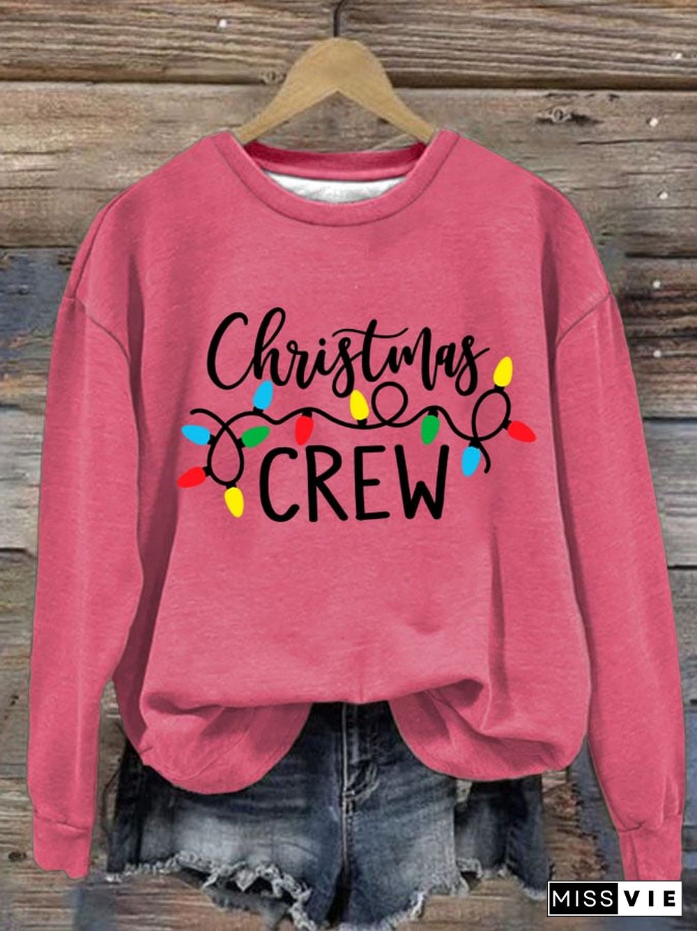 Women's Christmas Print Long Sleeve Sweatshirt