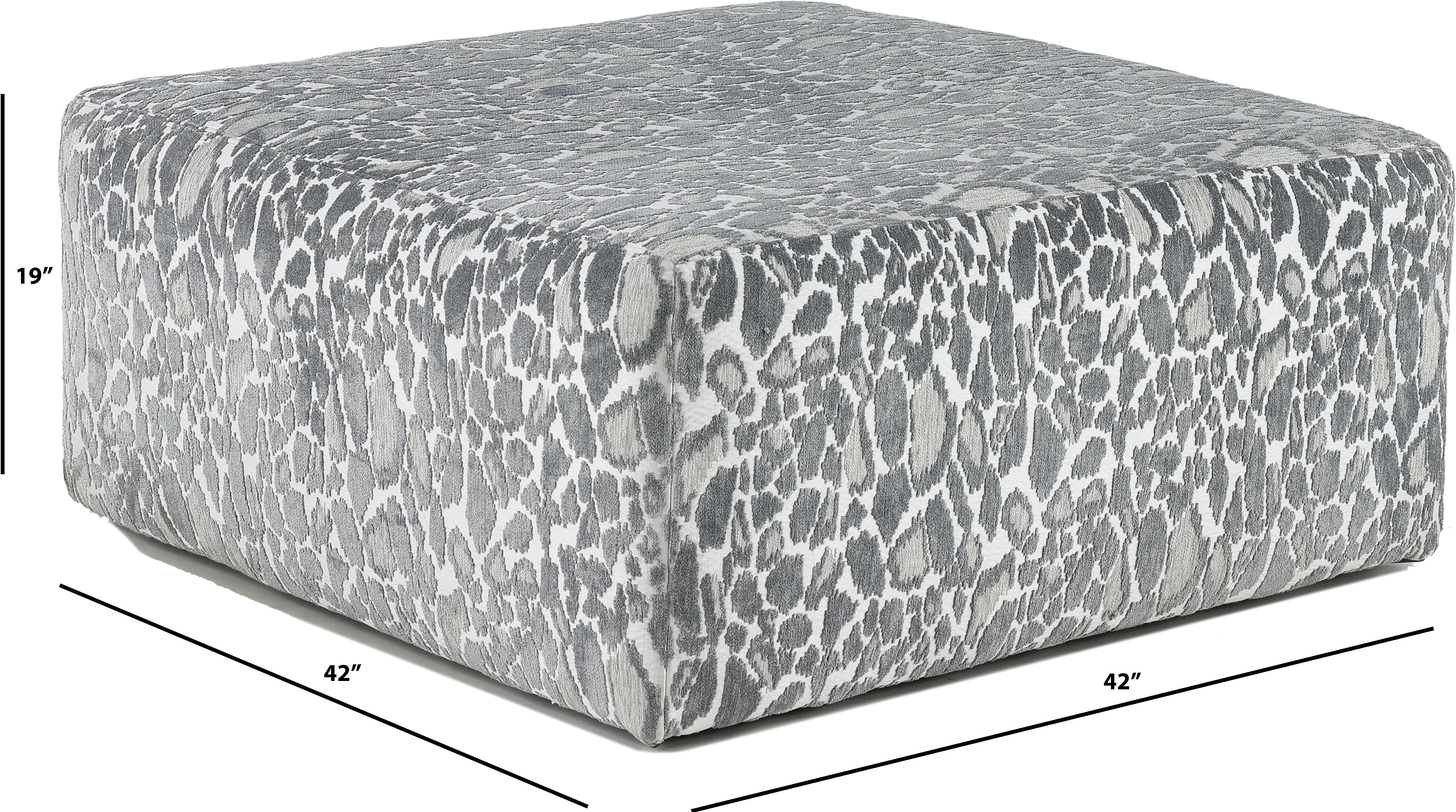 Lamar Gray Cocktail Ottoman