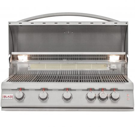 Blaze 5 Burner Built-In 40 Inch Grill With Lights BLZ-5LTE2-LP/NG