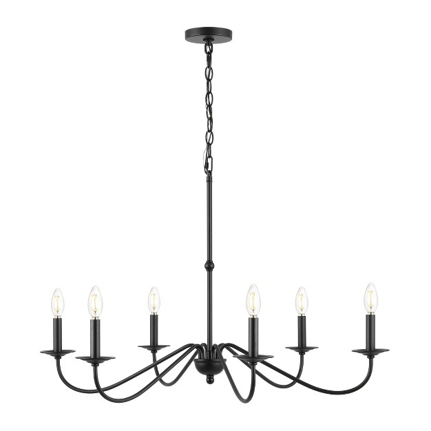 6 light Wicklow Bohemian Farmhouse Iron Led Chandelier Jonathan Y