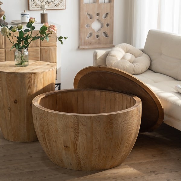 Vintage Style Bucket Shaped Coffee Table