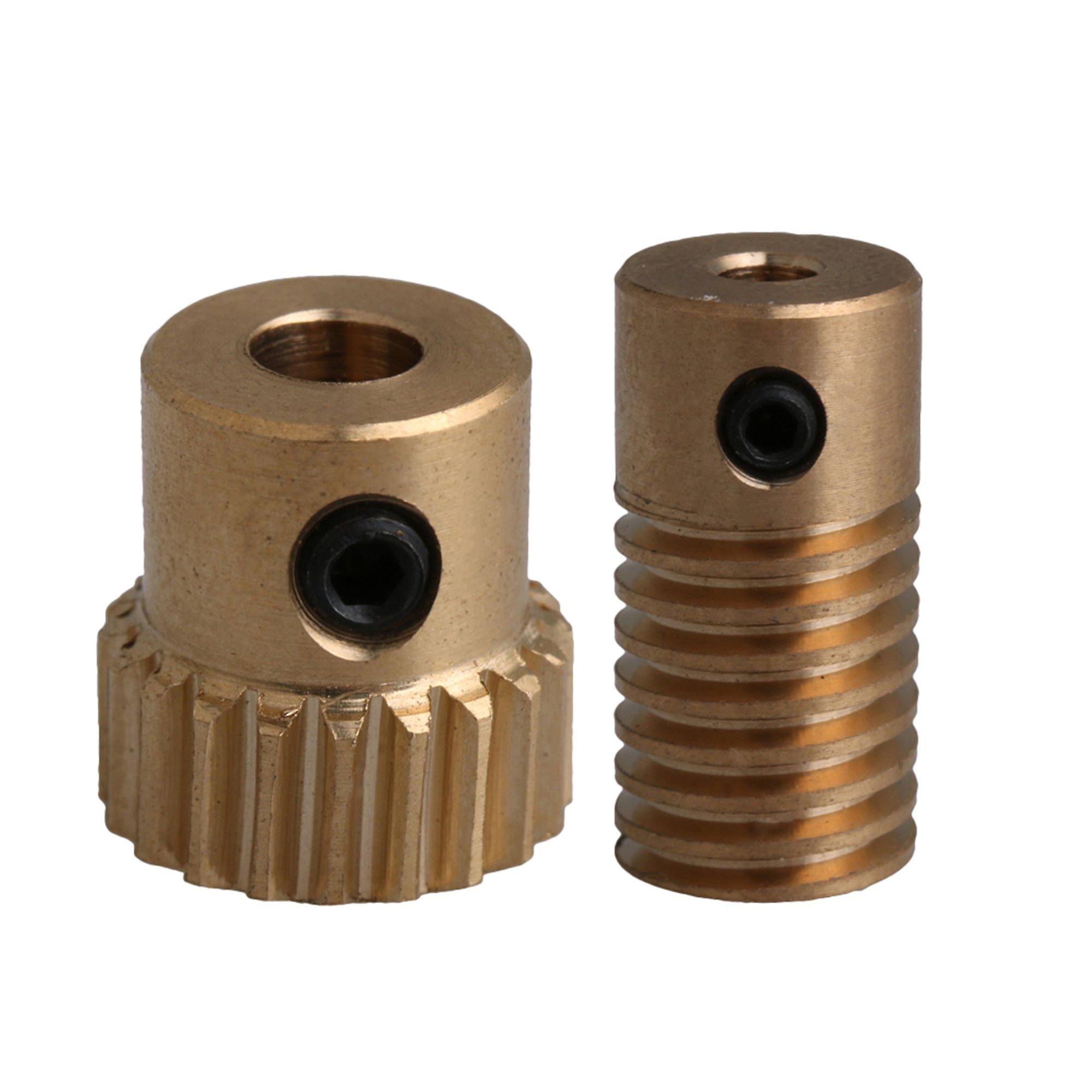 0.5 Modulus 20T Brass Worm Wheel and Bore Gear Shaft