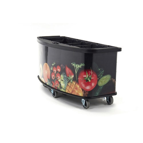 Cambro CVC75BW - Mobile Vending Cart - Base Unit - Custom Wrap Graphics Available， Fruit and Veggies Wrap