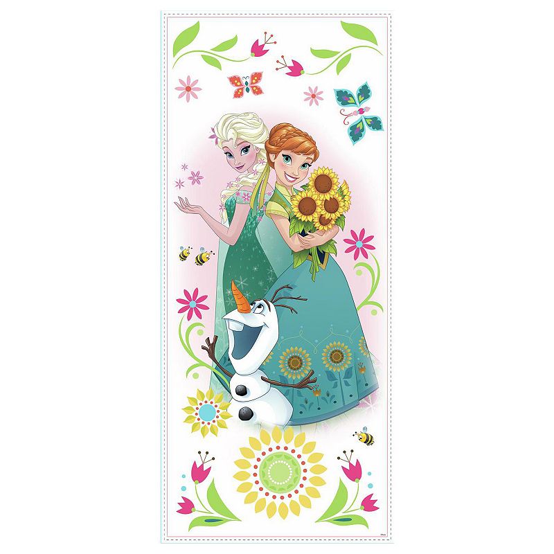 Disney's Frozen Anna， Elsa and Olaf Peel and Stick Giant Wall Decal