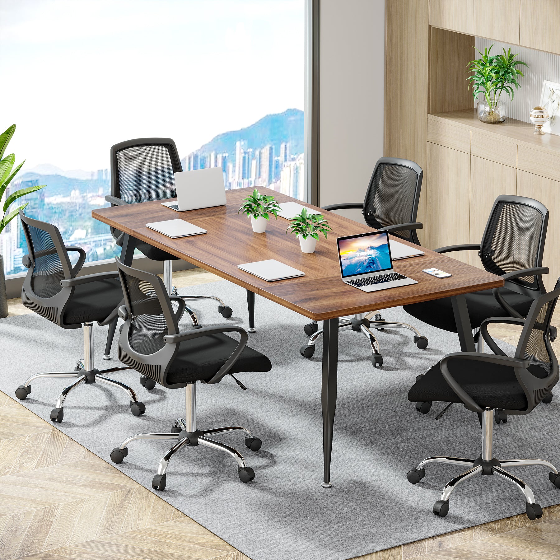 6FT Conference Table, Rectangular Meeting Room Table Seminar Desk