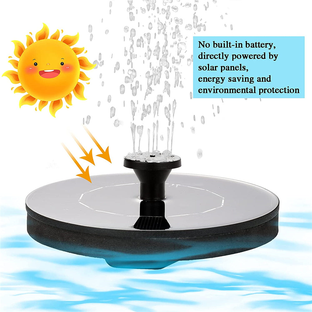 Duomishu Solar Fountain 5 Nozzle Solar Powered Pump 7V 1W Outdoor Solar Panel Kit Floating Water Pump