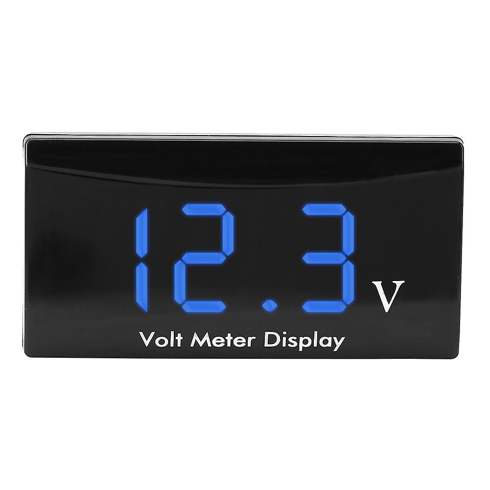 12v Car Motorcycle Digital Led Display Voltmeter Voltage Volt Gauge Panel Meter (blue)