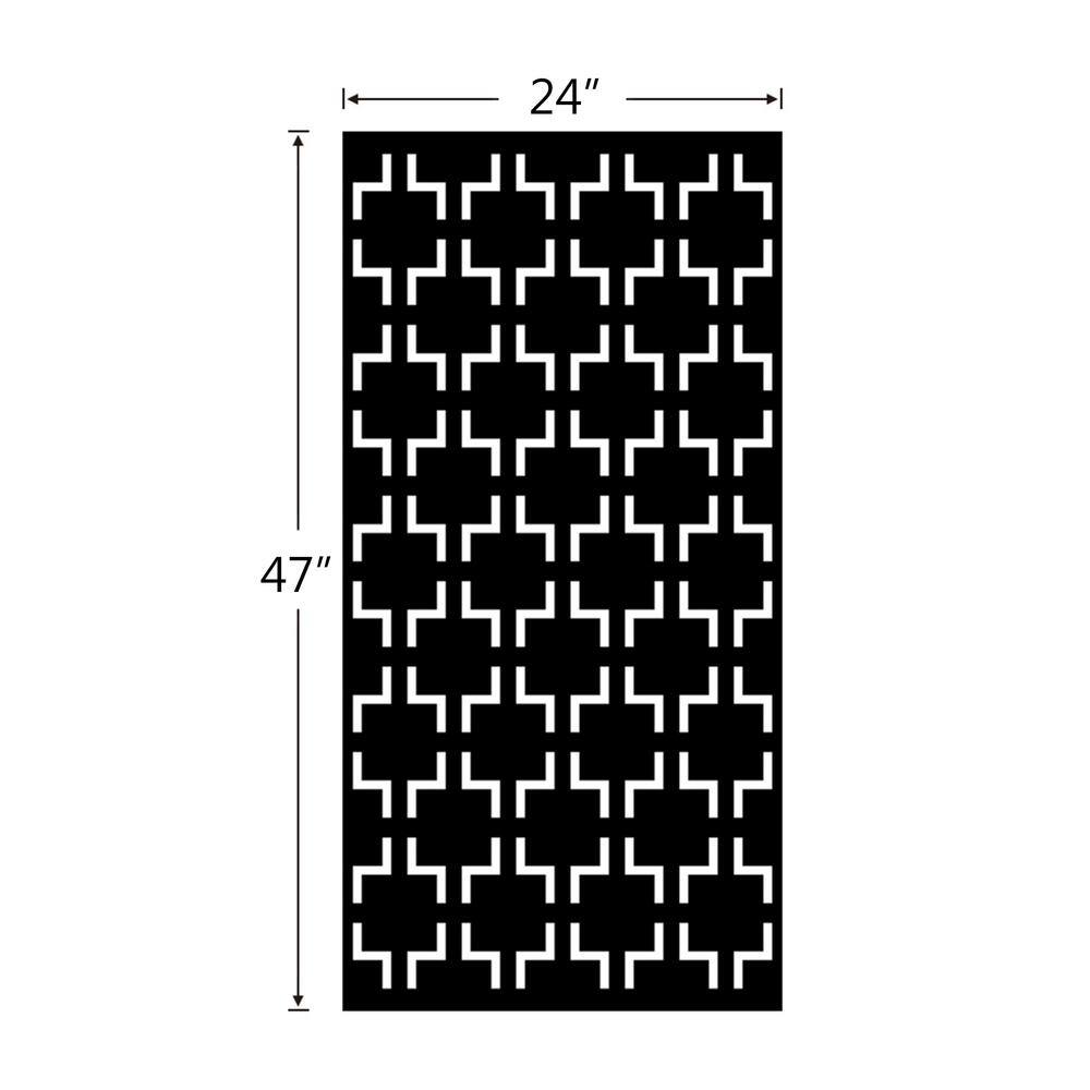 NEUTYPE 47 in. Stainless Steel Privacy Screen Garden Fence A-GE04018