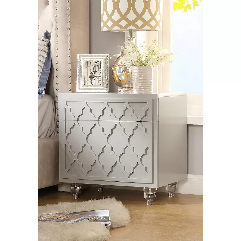 Miguelina Side Table Trellis Lacquer-Finish