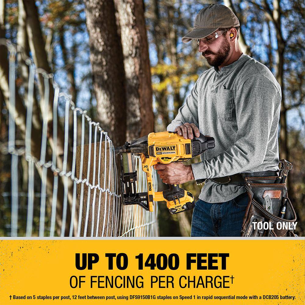 DEWALT DCFS950B 20V MAX 9-Gauge Cordless Fencing Stapler (Tool Only)