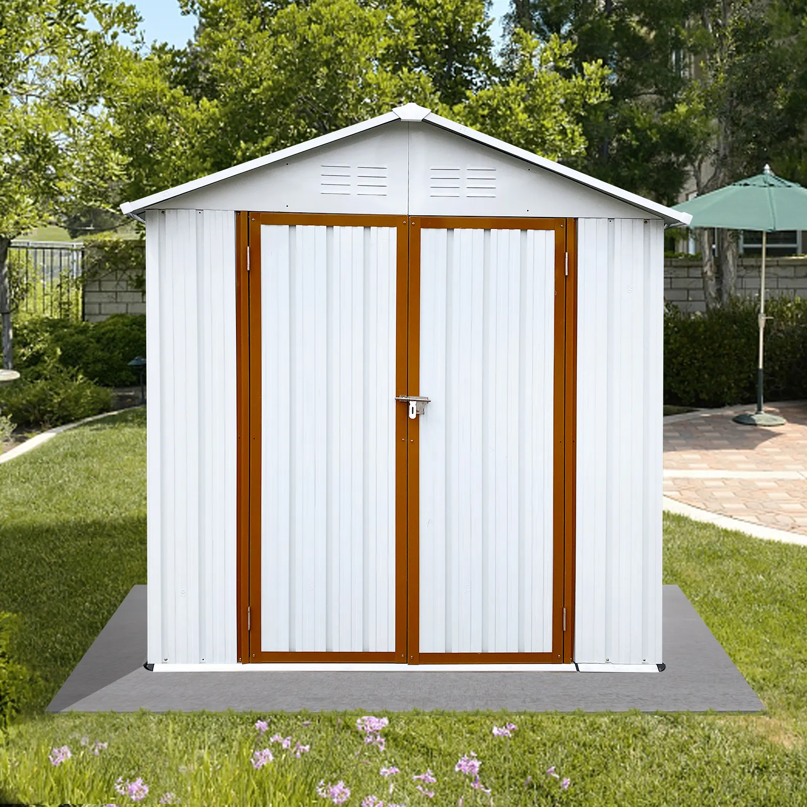 4*6 Outdoor Plastic Composite Sheds Storage Outdoor Garden Supplies Prefabricated House