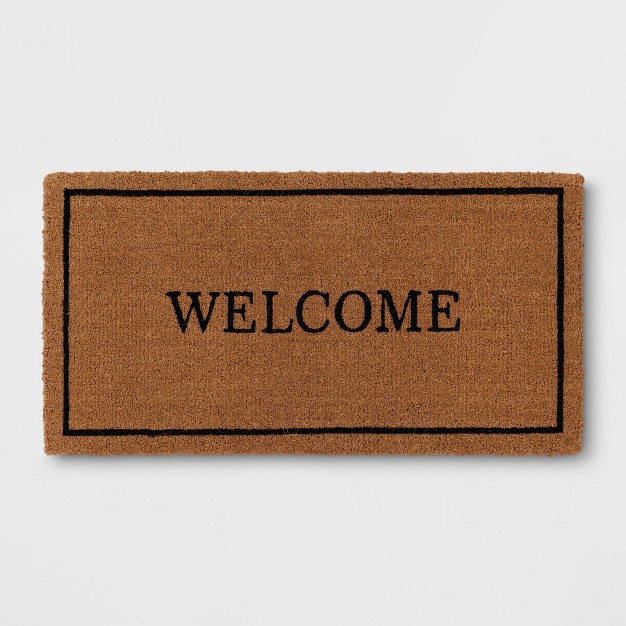 x27 welcome x27 Coir Doormat Black Designed With Studio Mcgee