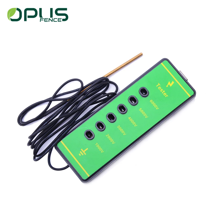 Plastic Max 6KV green with black color electric fence tester for livestock