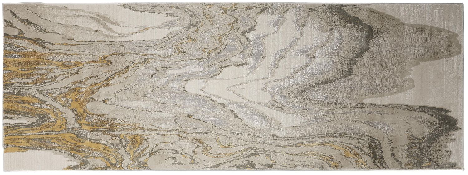 Vanhorn Gold and Ivory Rug by BD Fine