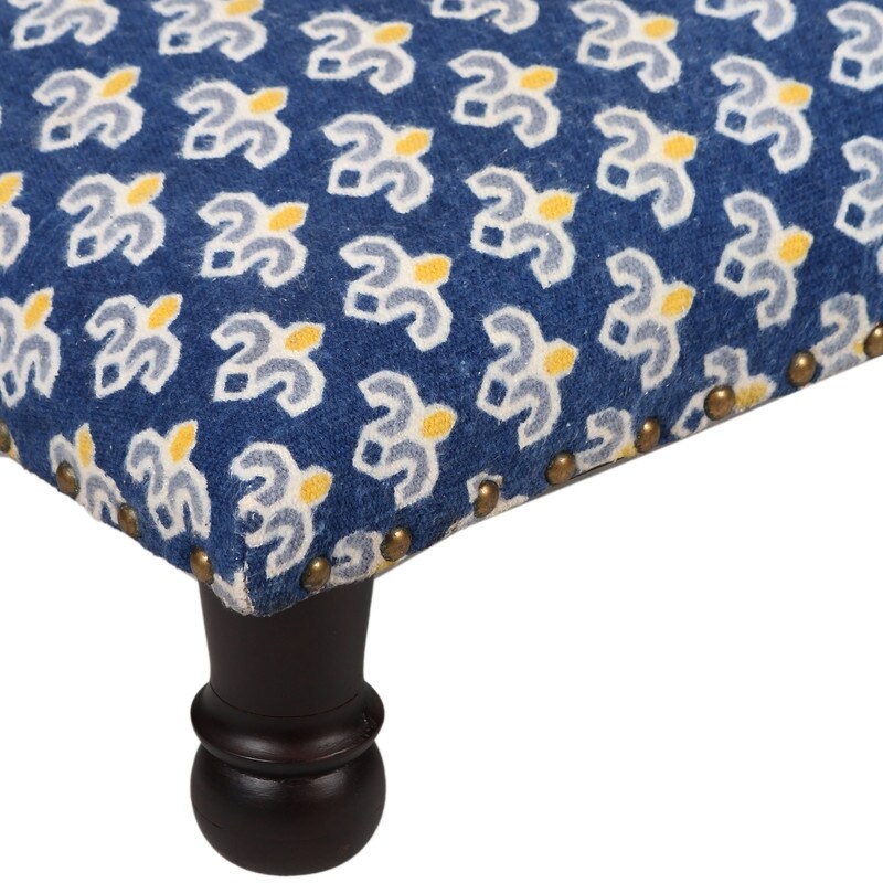 HERAT ORIENTAL Handmade Cotton Upholstered Footstool