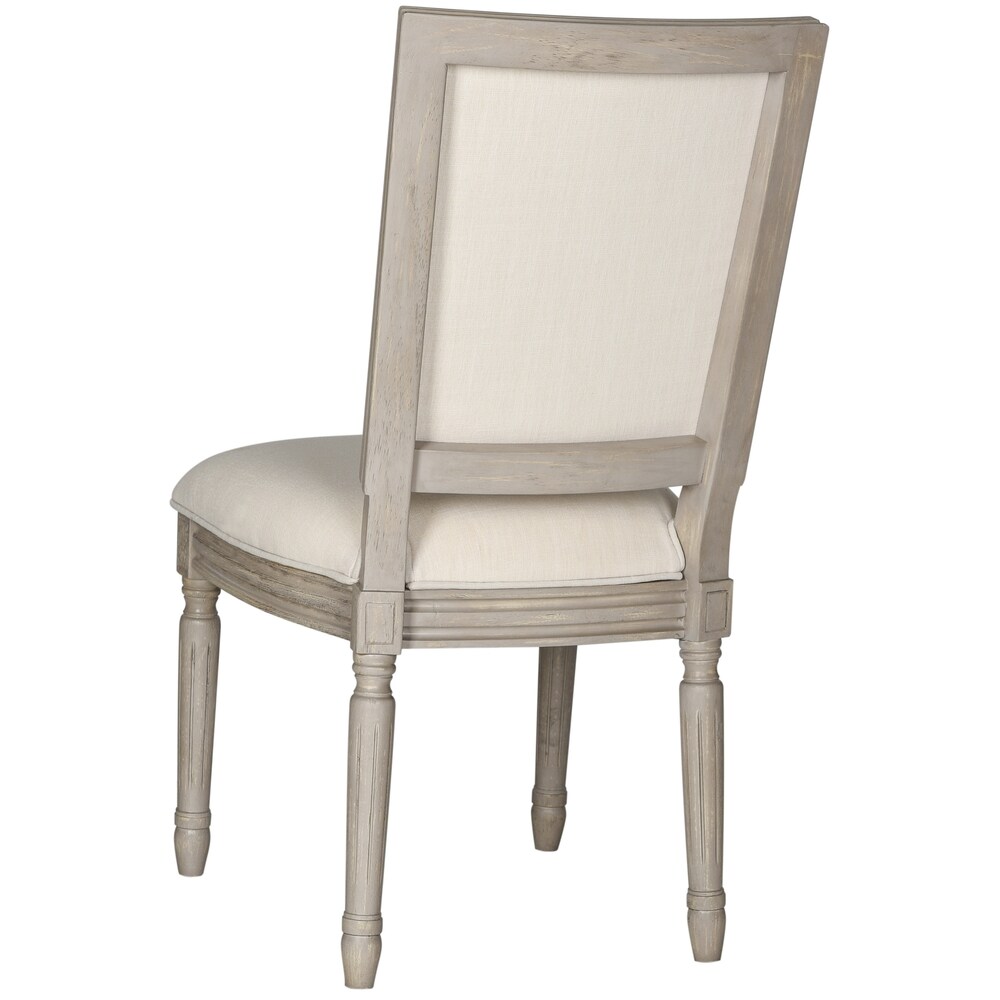 SAFAVIEH Dining Buchanan Light Beige Rectangular Dining Chair (Set of 2)   19\