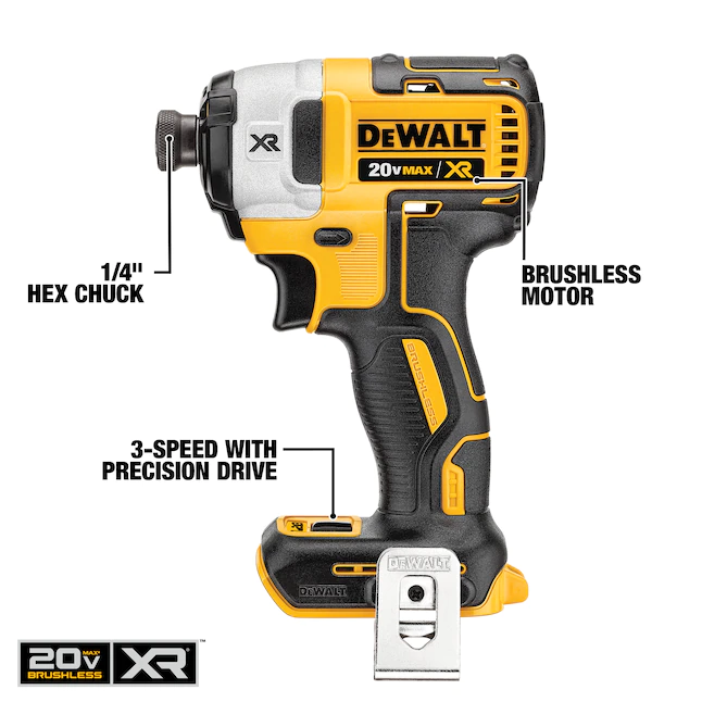 DEWALT DCK283D2 20-Volt MAX XR Cordless Brushless Drill/Impact Combo Kit with Two 20-Volt 2.0Ah Batteries and Charger (2-Tool)