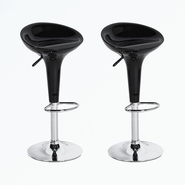 Set of 2 Swivel Adjustable Height Bar Stools