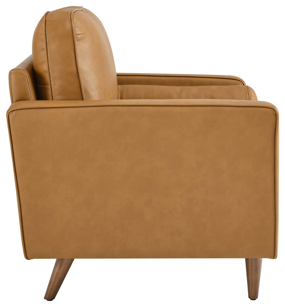 Valour Leather Armchair   Midcentury   Armchairs And Accent Chairs   by Modway  Houzz