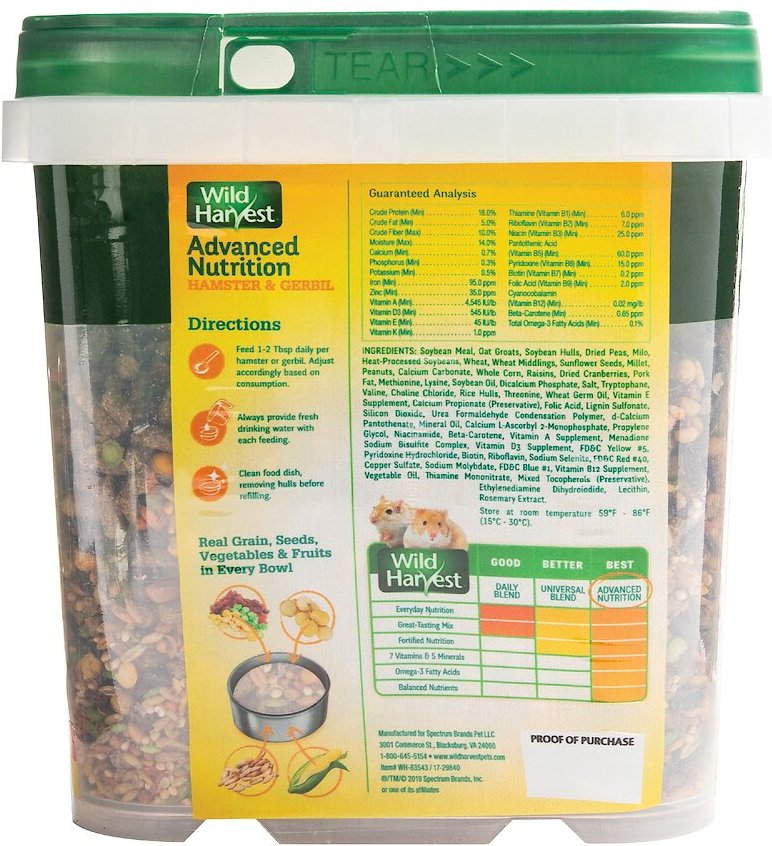 Wild Harvest Advanced Nutrition Gerbil and Hamster Food