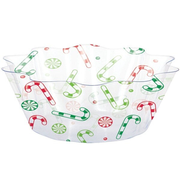 Christmas Candy Fluted Bowl