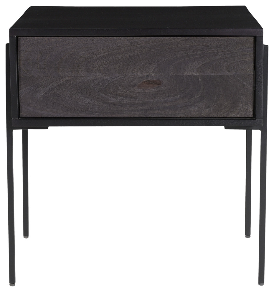 Tobin Side Table  Charcoal   Industrial   Side Tables And End Tables   by Sideboards and Things  Houzz