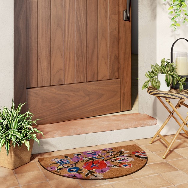 Florissimo Half circle Outdoor Door Mat Multicolor