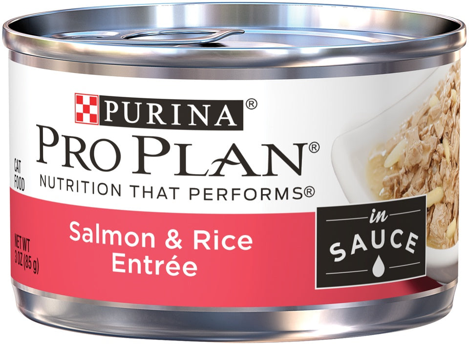 Purina Pro Plan Savor Adult Salmon  Rice in Sauce Entree Canned Cat F