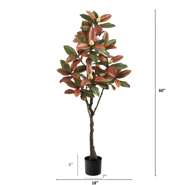 5' Fall Magnolia Artificial Tree