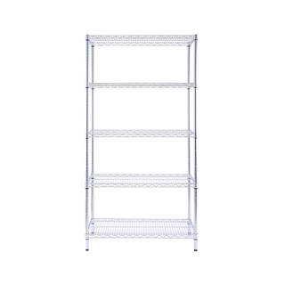 mzg 5 Tier Commercial Chrome Shelving Unit 18 in. x 36 in. x 72 in. U4590180OIBH513KC