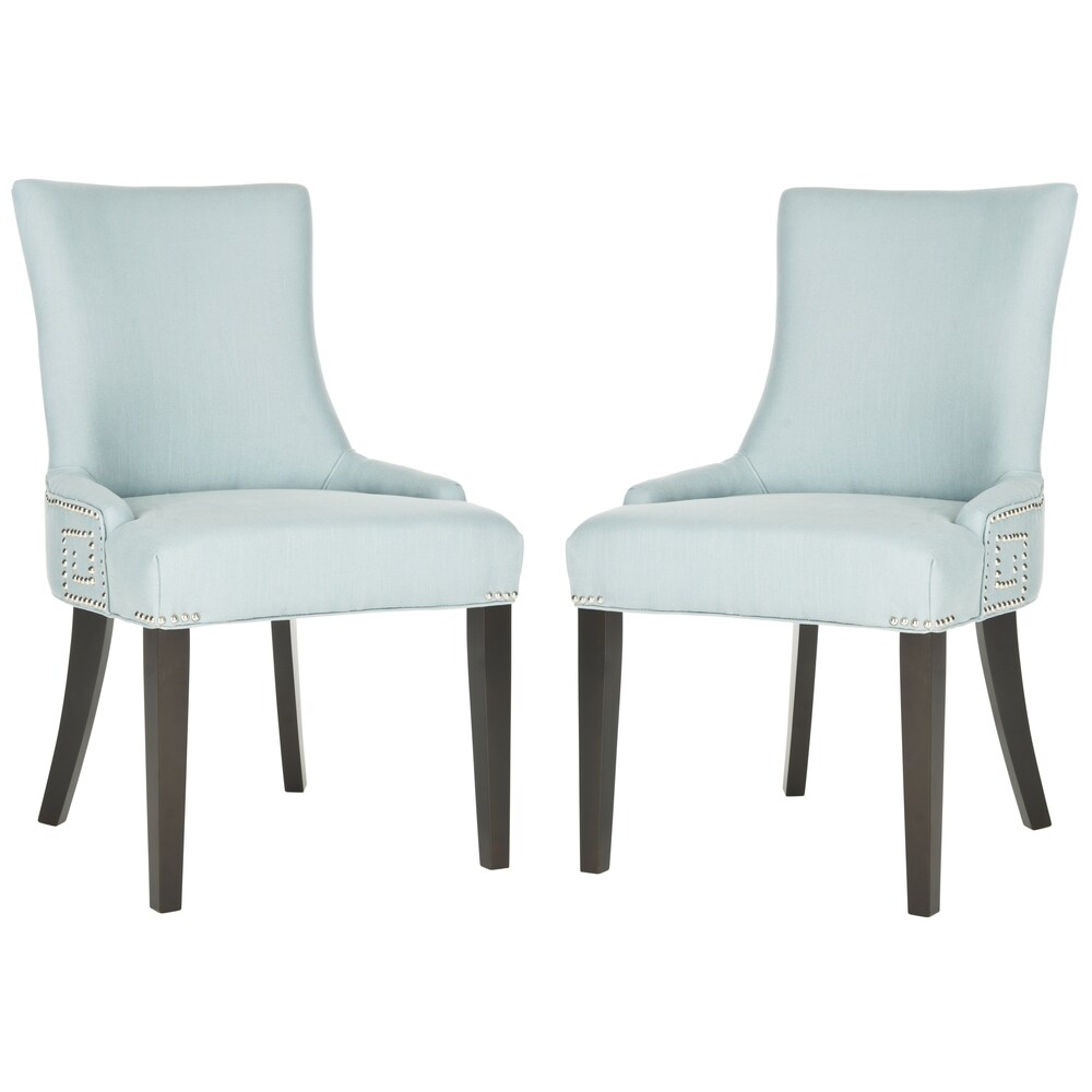 SAFAVIEH Dining Gretchen Light Blue Dining Chairs (Set of 2)   22.2\