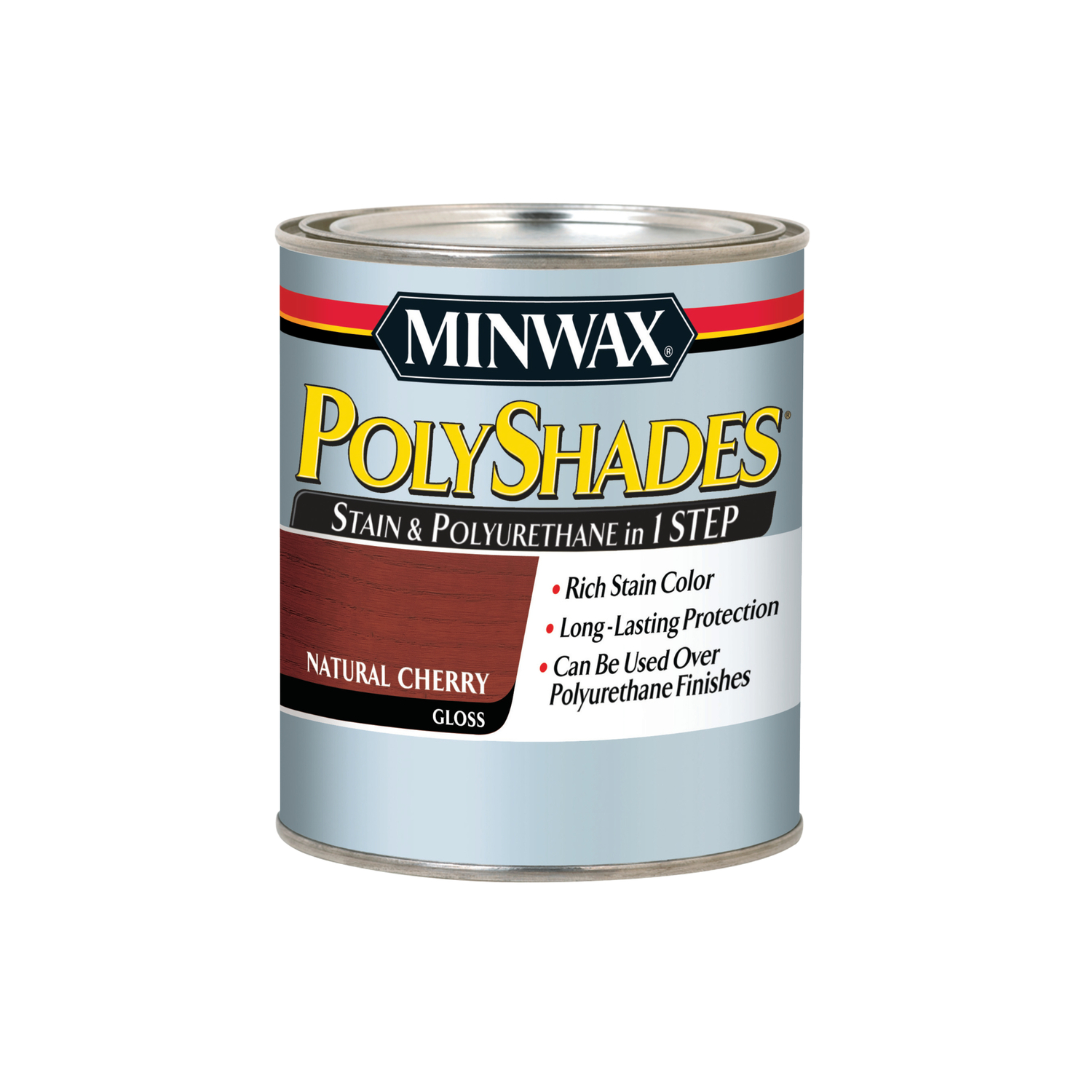 Minwax PolyShades Semi-Transparent Gloss Natural Cherry Oil-Based Stain/Polyurethane Finish 1 qt