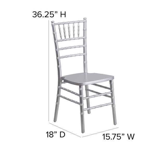 HERCULES Series Silver Wood Chiavari Chair