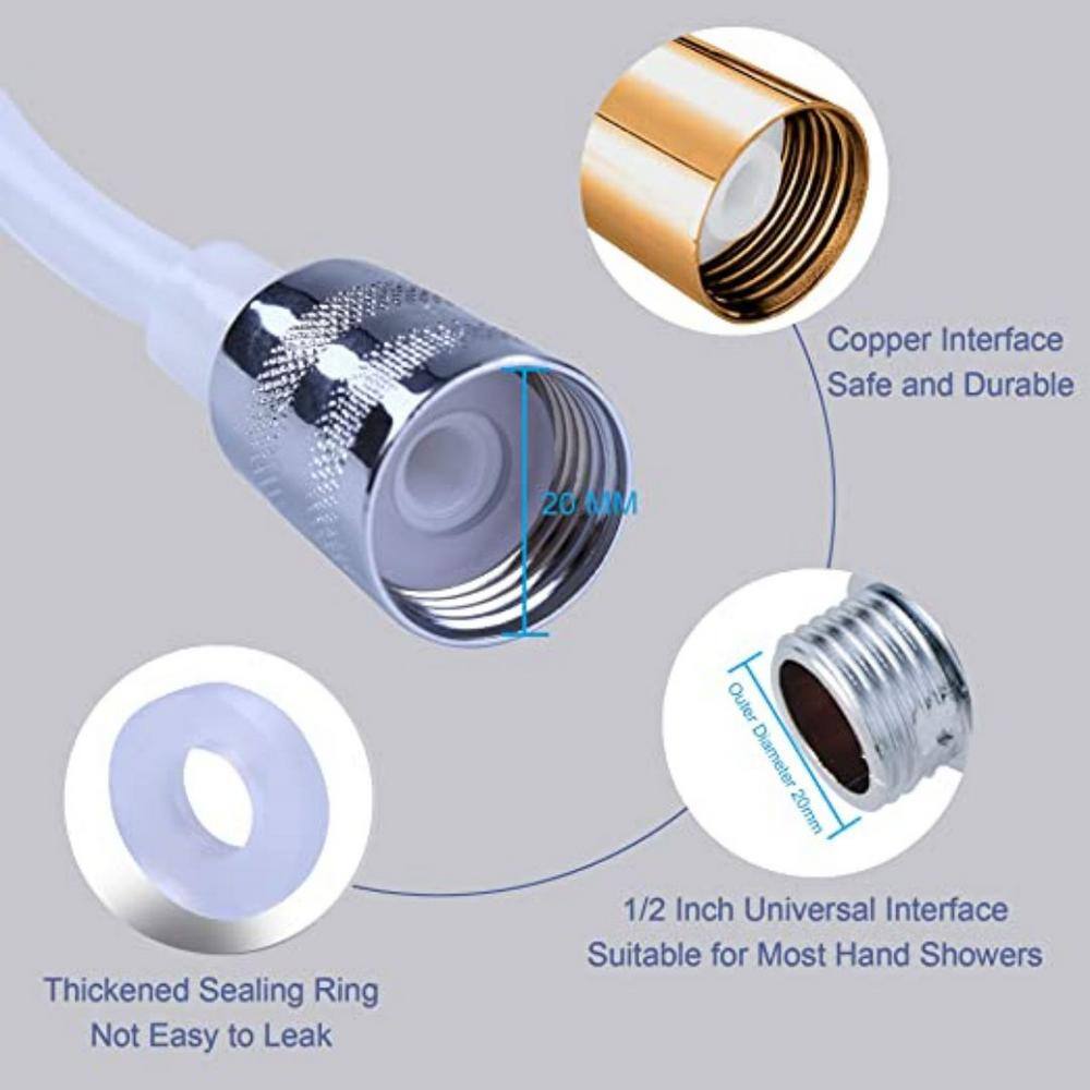 Dyiom Spring Flexible Shower Hose Bidet Part Bidet Attachment with ABS Material included the maximum use length of 2.5M B08R3HG9W5