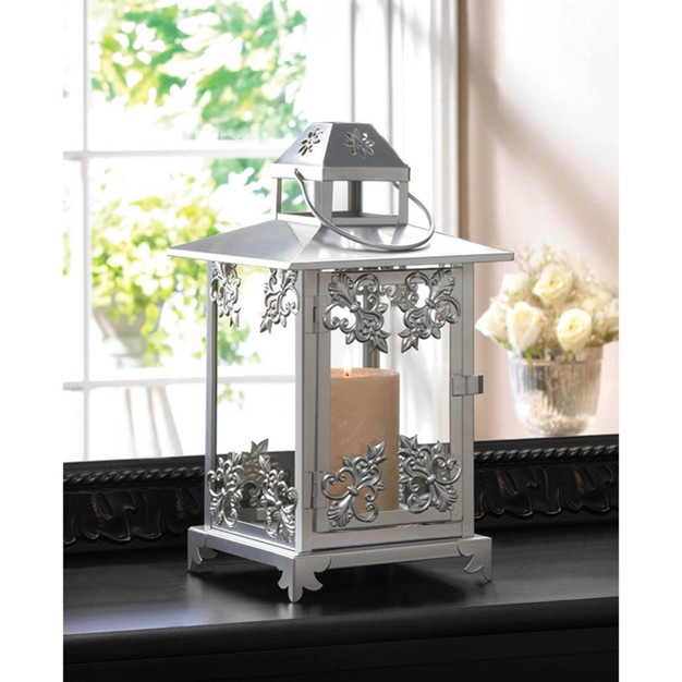 Metal Scrollwork Outdoor Lantern Silver Zingz amp Thingz