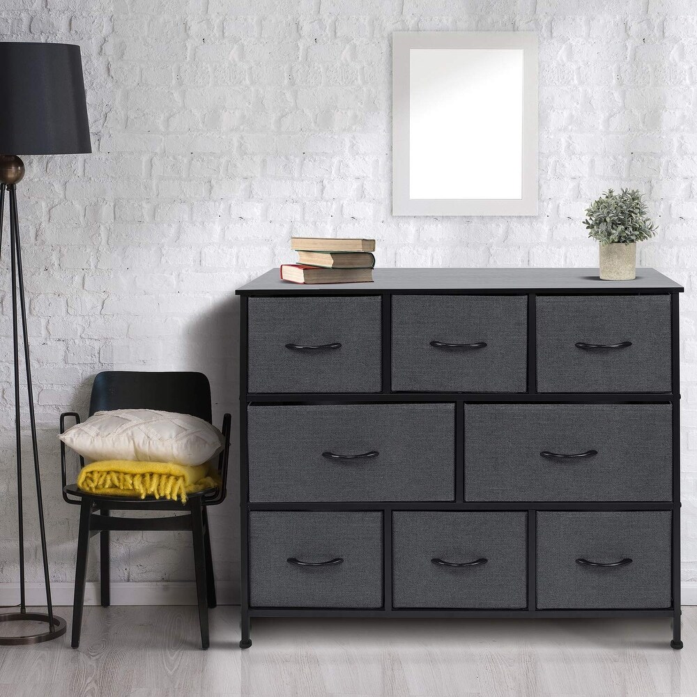 Dresser w/ 8 Drawers Furniture Storage Chest for Clothing Organization