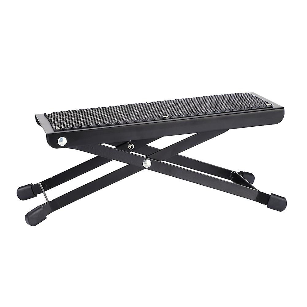 4 positions Anti slip Adjustable Folding Metal Guitar Foot Rest Stool Pedal Stand