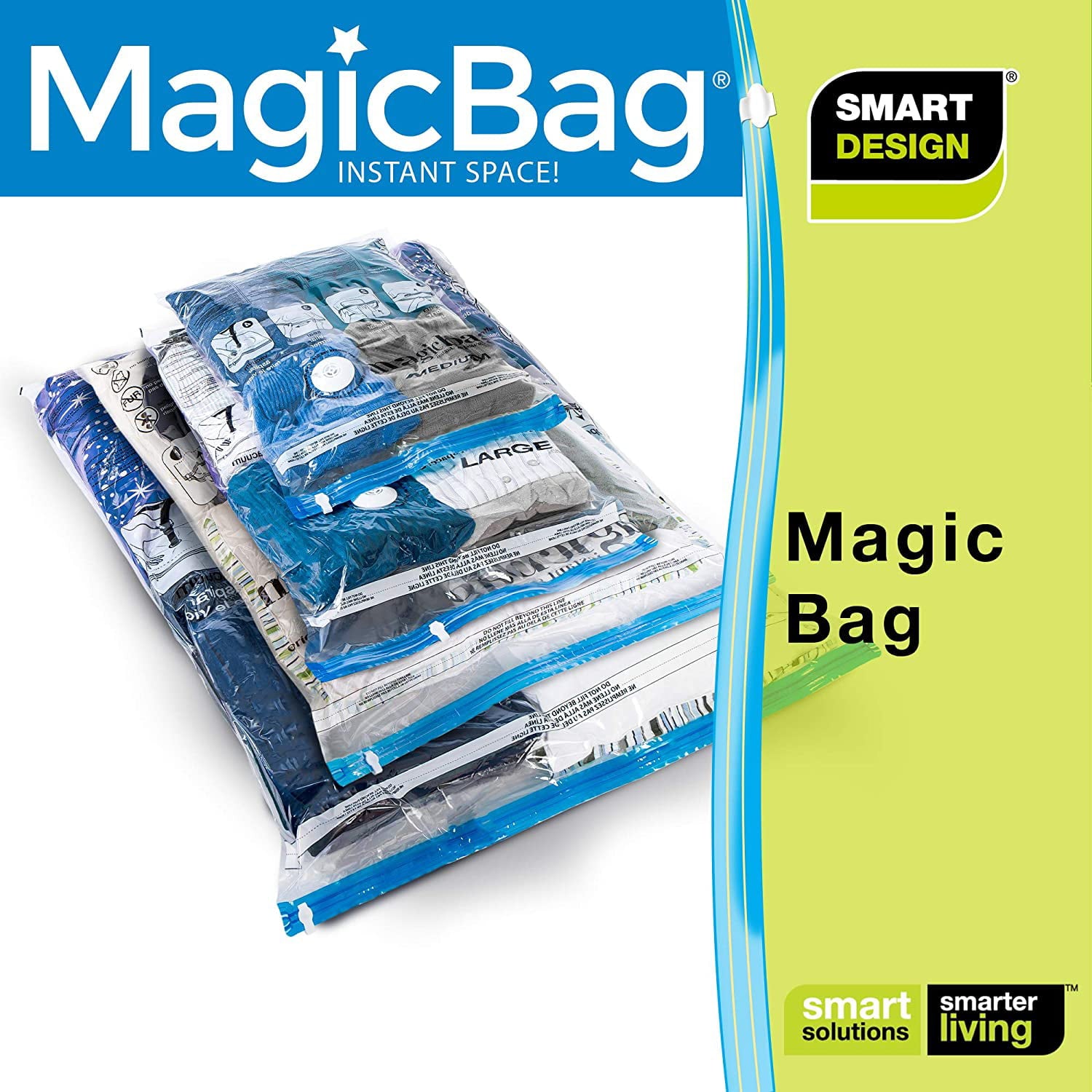 Magicbag® Original Flat Instant Space Saver Storage - Medium - 3 Pack