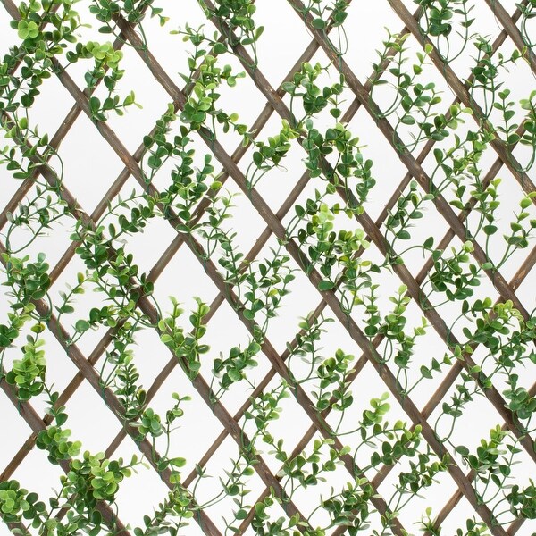 Faux Boxwood Willow Lattice Screen