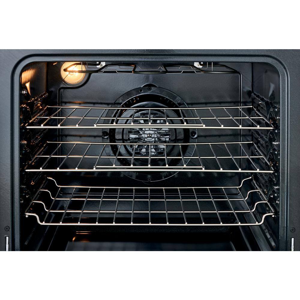 FRIGIDAIRE GALLERY 30 in. 5 Element Freestanding Electric Range in Stainless Steel with Convection and Air Fry GCRE3060AF