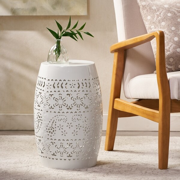 Lace Cut Design Metal Frame SIDE TABLE