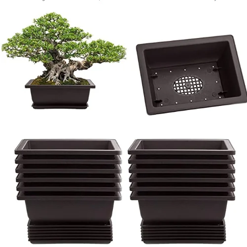 garden supplies dark brown plastic bonsai pot flowerpots pot of bonsai cheap plastic pot