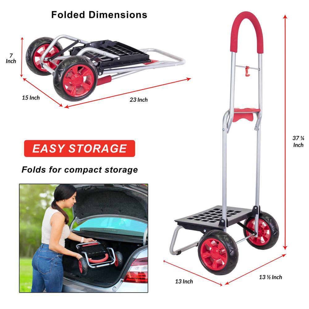 Trolley Dolly MM Personal Steel Dolly Handtruck Cart Hardware Garden Utilty in Red 01-530