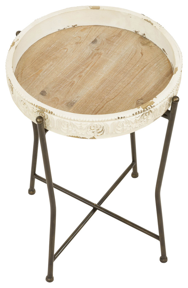 Sarina Farmhouse Accent Table   Farmhouse   Side Tables And End Tables   by Aspire Home Accents  Inc.  Houzz