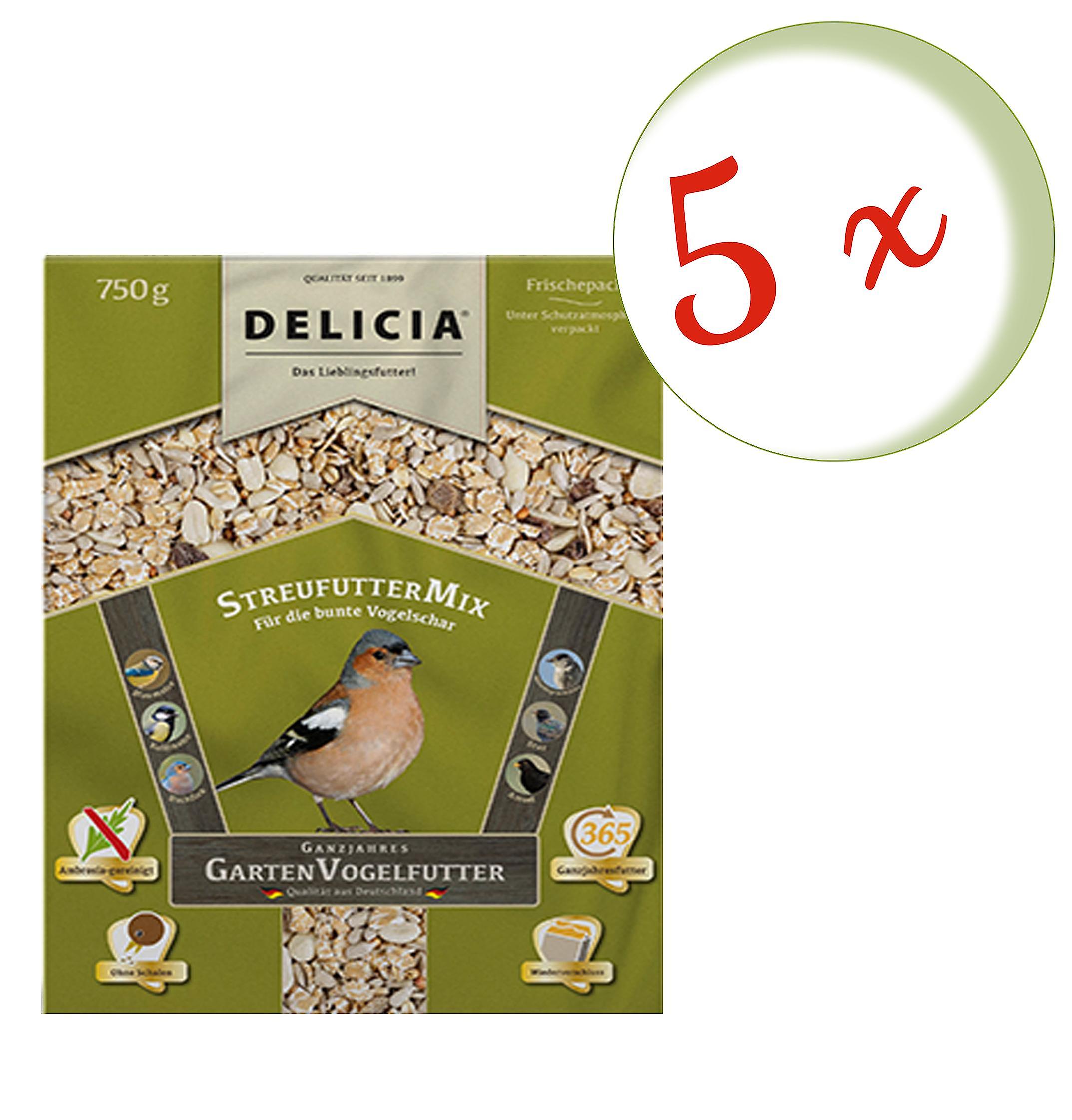 5 x FRUNOL DELICIAÂ® DeliciaÂ® StreufutterMix， 750 g