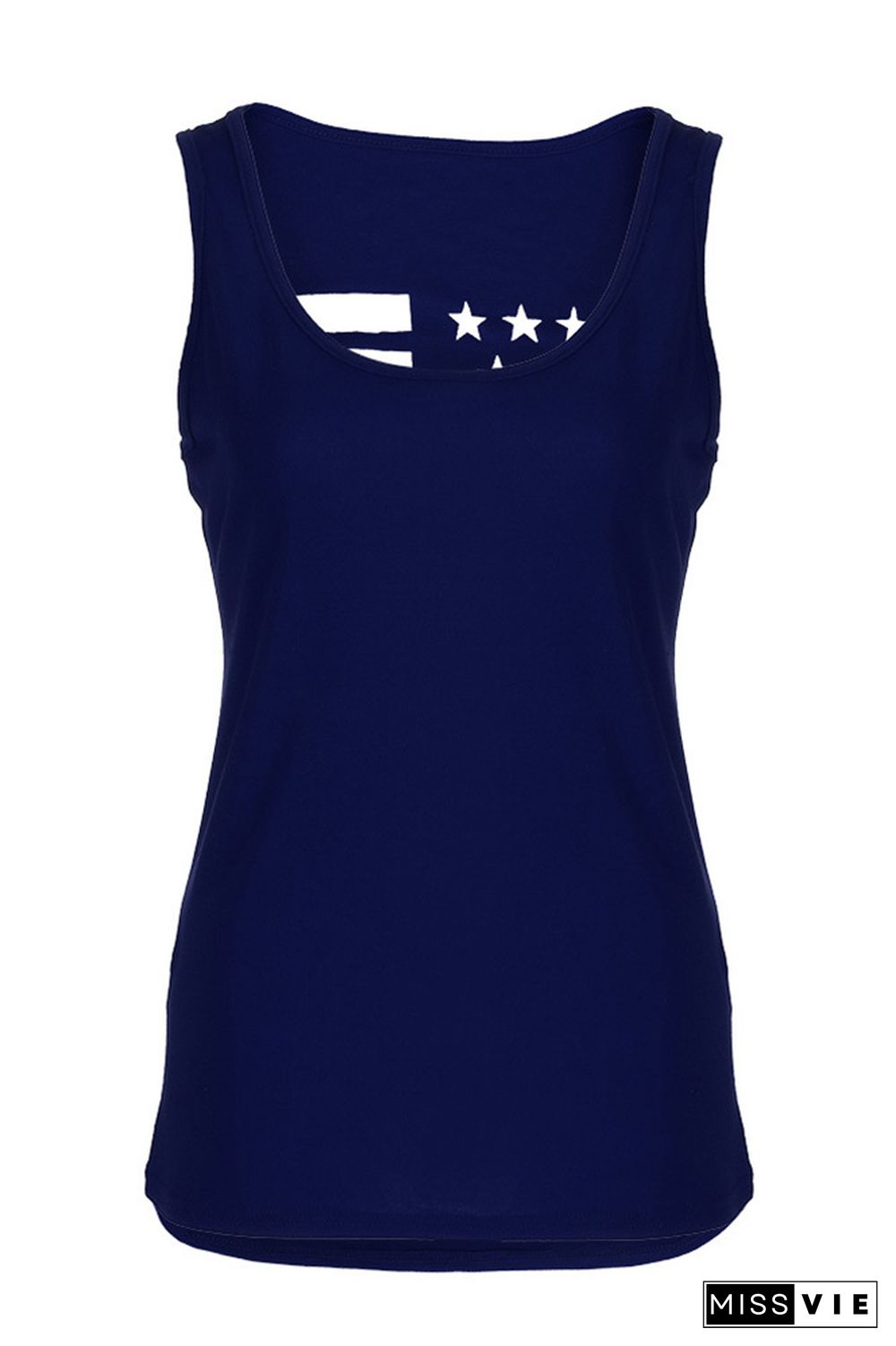 Amercian Flag Hollow-out Tank Top