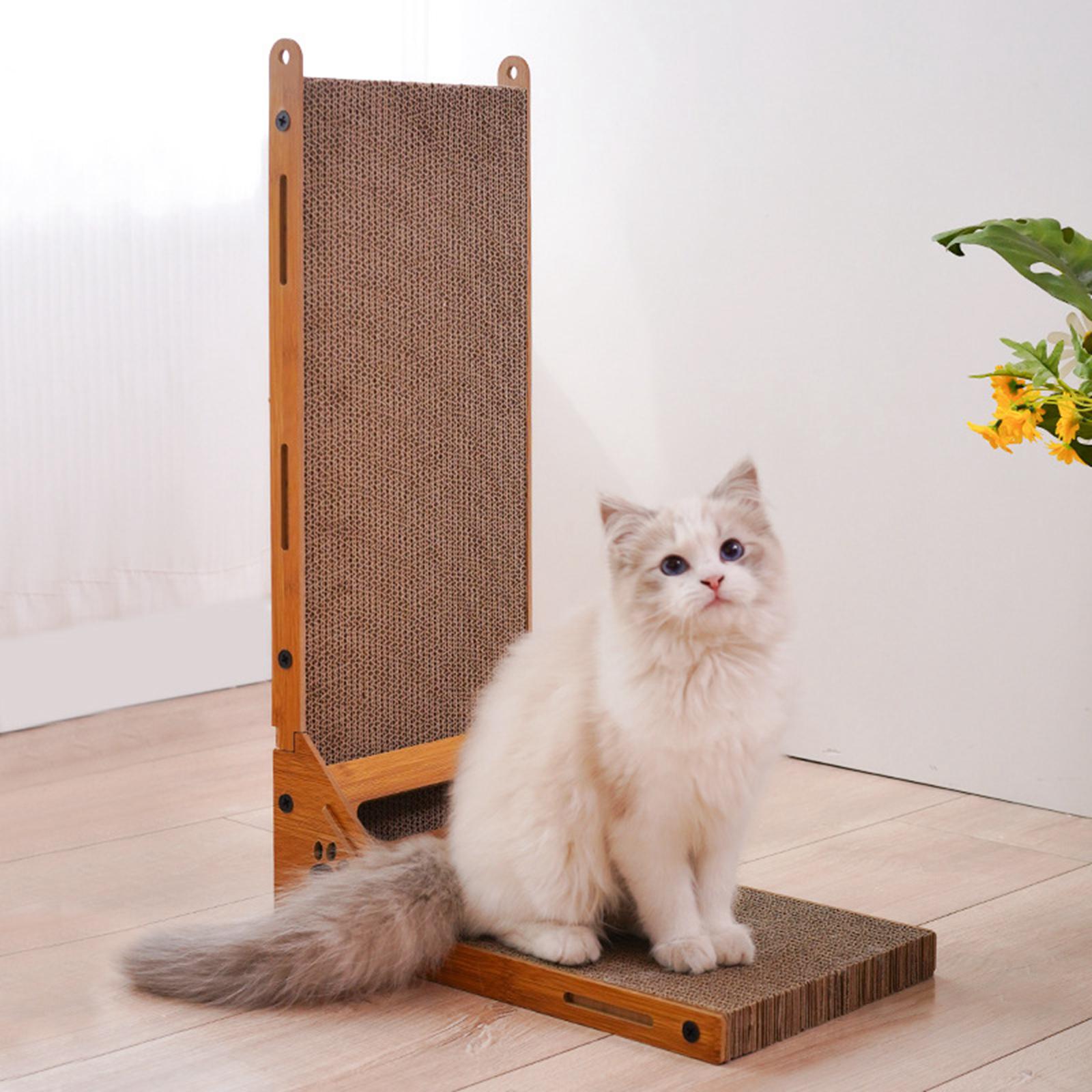 Vertical Cat Scratcher Scratch Pad Lounge Bed Cardboard Cats post for scratching Thickened Standing Scratching Board for Kitty Kitten